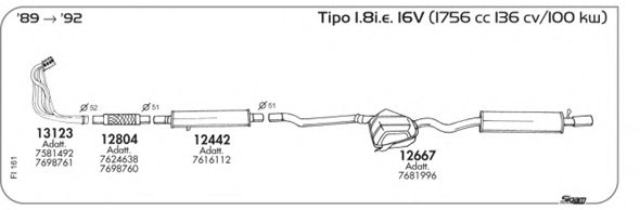 SIGAM FI161 Exhaust System
